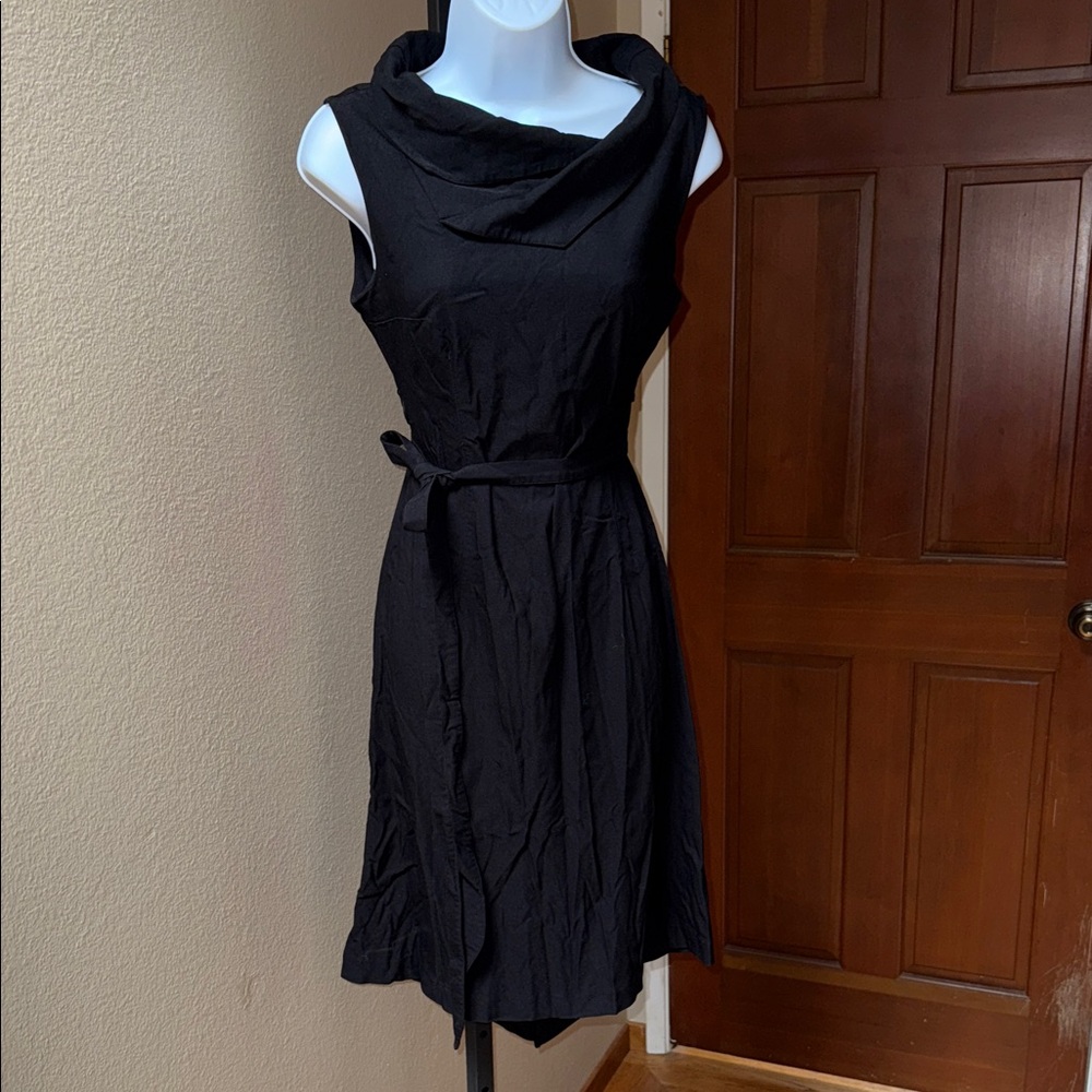 Kitchen Orange Chic Black Cowl Neck Sleeveless Midi Dress Women’s Size M